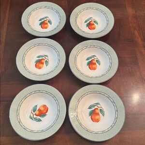 Victoria & Beale L'Amour 9040 Pear Fine Porcelain Soup Bowls Dinnerware